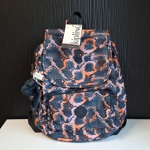 NWT Kipling Citypack S Backpack - Cobra Diva Print